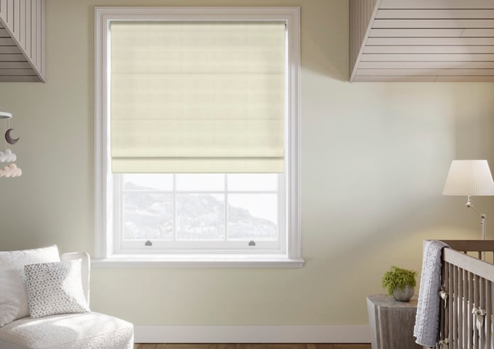 Shima Faux Silk, Oyster - Twist&Fit Roman Blind - Image 3